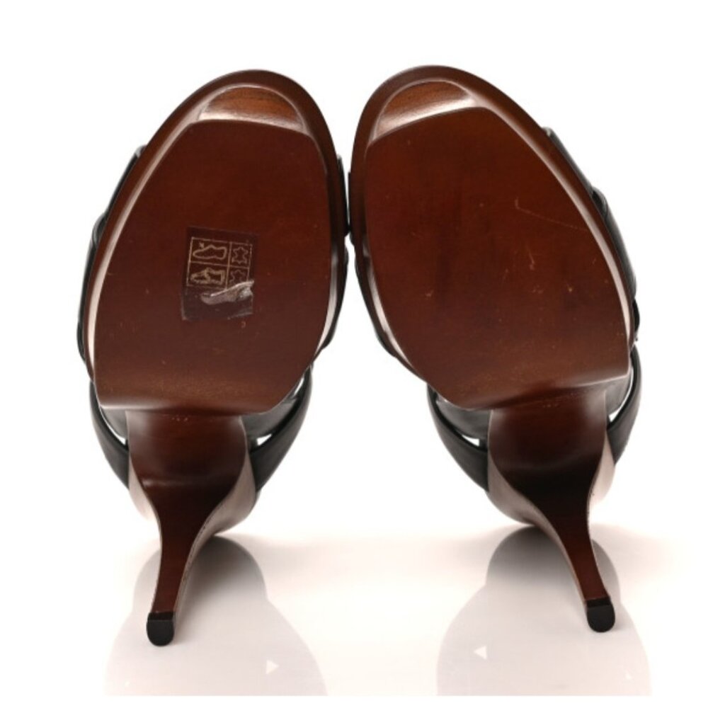 Yves Saint Laurent Calfskin Tribute 105 Platform Heels - Picture 3 of 7